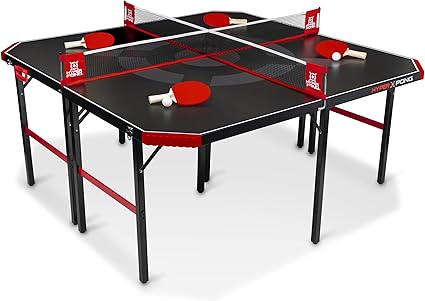 Hyper Pong 4-Way Table Tennis - Four Square Ping Pong Mashup Fun for The Whole Family